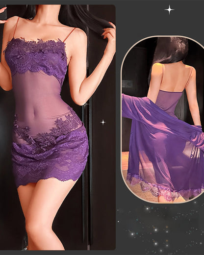 Rose | Koronkowy komplet piżamowy