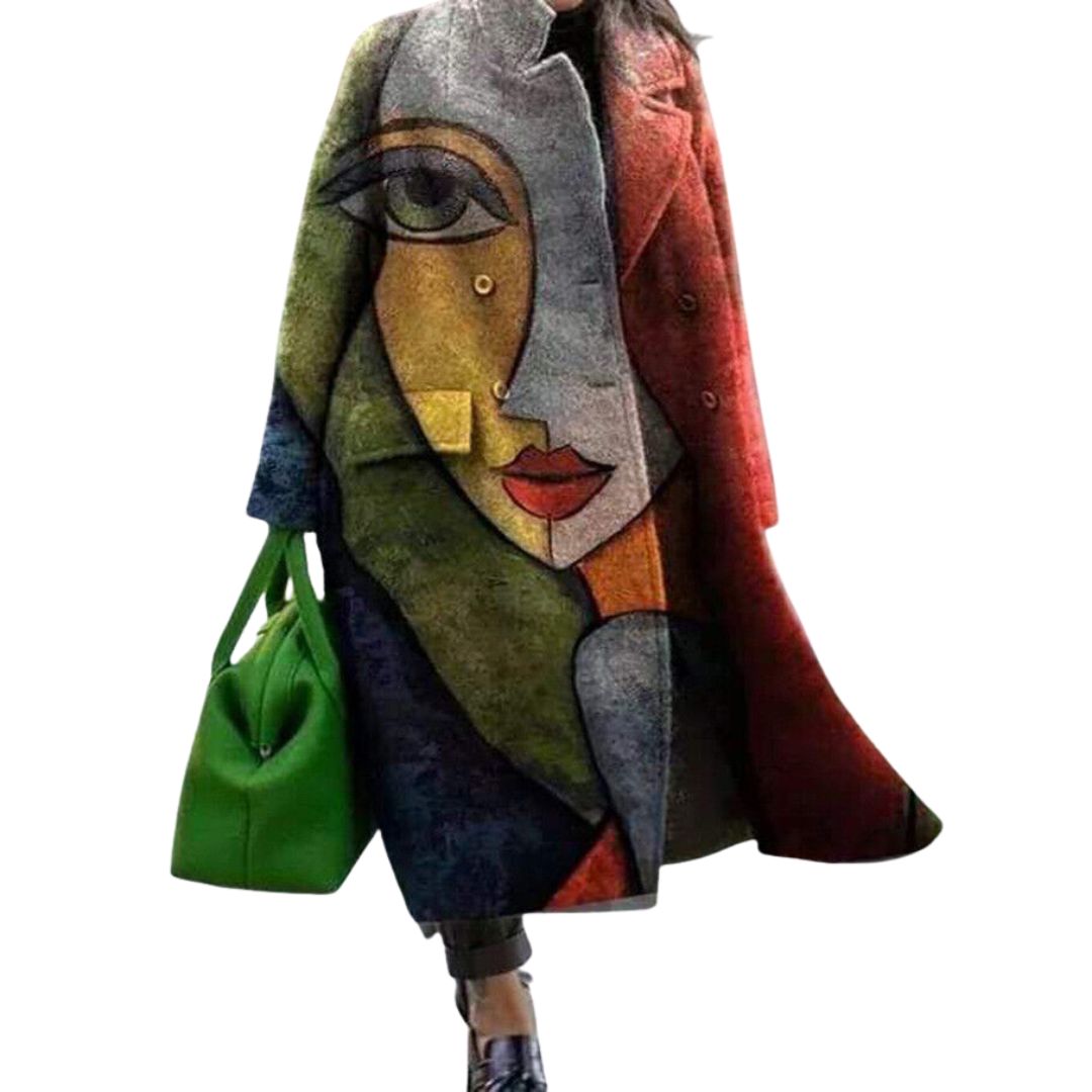 Emilia | Otulający Długi Płaszcz Przejściowy