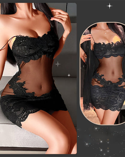 Rose | Koronkowy komplet piżamowy